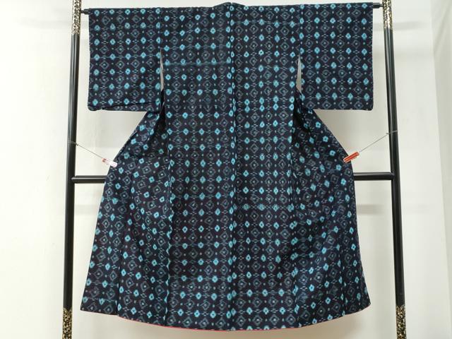 平和屋着物●久留米絣　吉祥文　綿　逸品　CABI2382yc