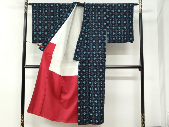 平和屋着物●久留米絣　吉祥文　綿　逸品　CABI2382yc