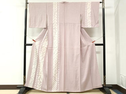 平和屋着物●訪問着　絞り　吉祥花唐草間道　正絹　逸品　CABI2384yc