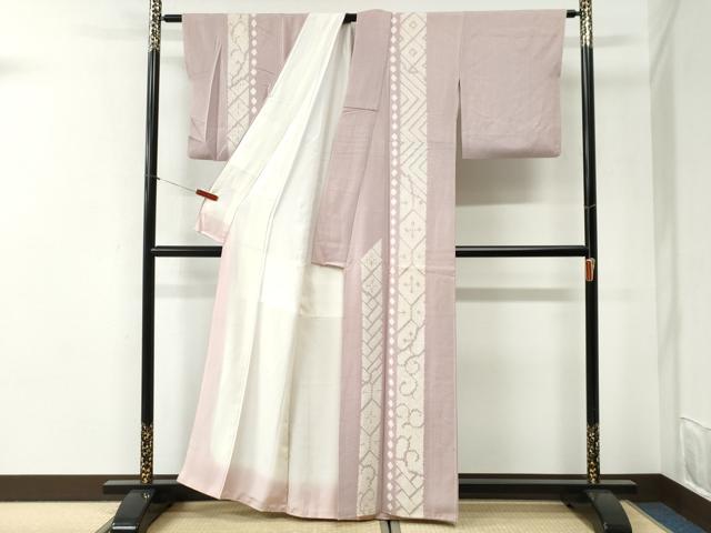 平和屋着物●訪問着　絞り　吉祥花唐草間道　正絹　逸品　CABI2384yc
