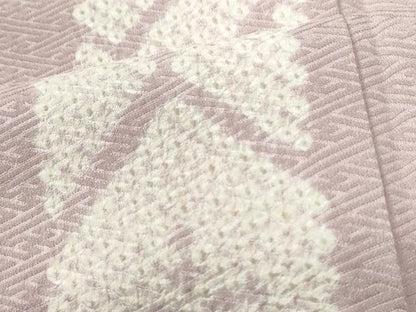 平和屋着物●訪問着　絞り　吉祥花唐草間道　正絹　逸品　CABI2384yc
