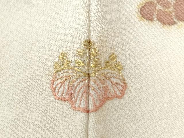 平和屋着物●創業460年・千總　訪問着　駒刺繍　雪輪草花文　金彩　三越扱い　正絹　逸品　CABI2389yc