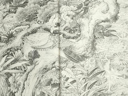 平和屋着物●琉染の創設者　山岡古都　水墨書　色留袖　手描き　休み鳥水辺風景文　暈し染め　正絹　逸品　CABI2392yc
