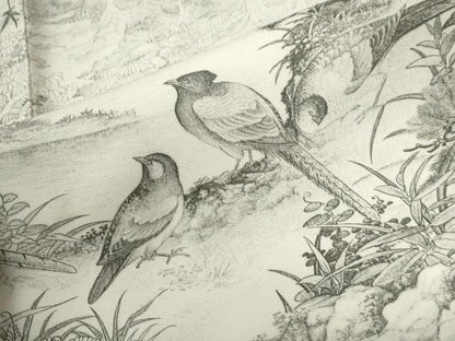 平和屋着物●琉染の創設者　山岡古都　水墨書　色留袖　手描き　休み鳥水辺風景文　暈し染め　正絹　逸品　CABI2392yc