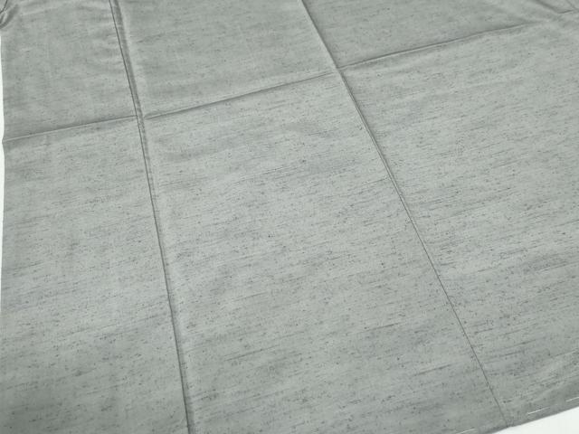 平和屋着物●男性　紬　色無地　薄鈍色　正絹　逸品　CABI2393yc