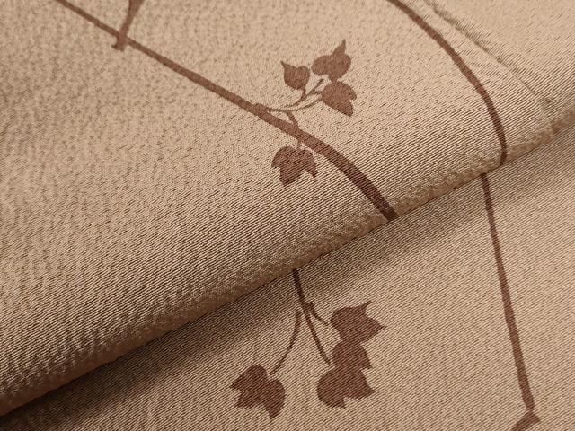 平和屋着物●上質な小紋　南天蔦の葉シルエット　正絹　逸品　CABI2395yc