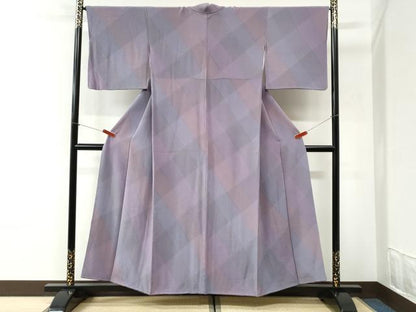 平和屋着物●上質な小紋　吉祥文　鬼しぼ縮緬　正絹　逸品　CABI2397yc