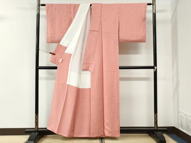 平和屋着物●上質な色無地　辻が花地紋　虹色　正絹　逸品　CABI2402yc