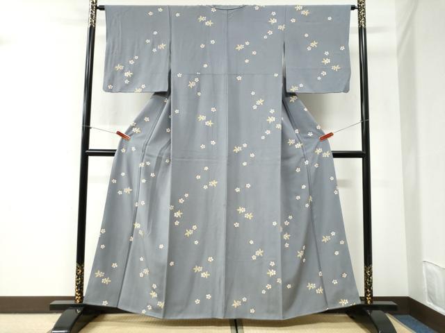 平和屋着物●上質な小紋　舞花文　金彩　正絹　逸品　CABI2405yc