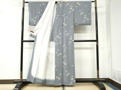 平和屋着物●上質な小紋　舞花文　金彩　正絹　逸品　CABI2405yc