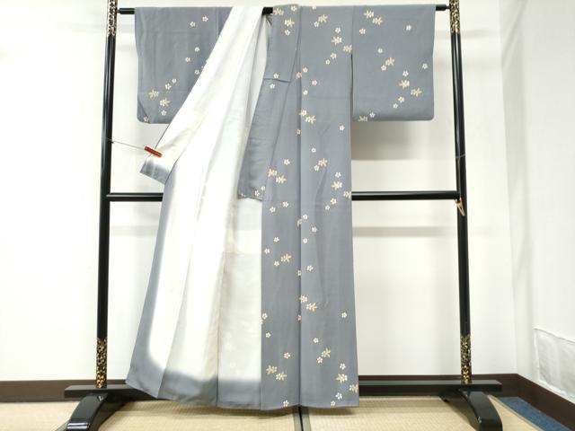 平和屋着物●上質な小紋　舞花文　金彩　正絹　逸品　CABI2405yc