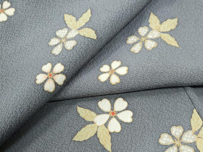 平和屋着物●上質な小紋　舞花文　金彩　正絹　逸品　CABI2405yc