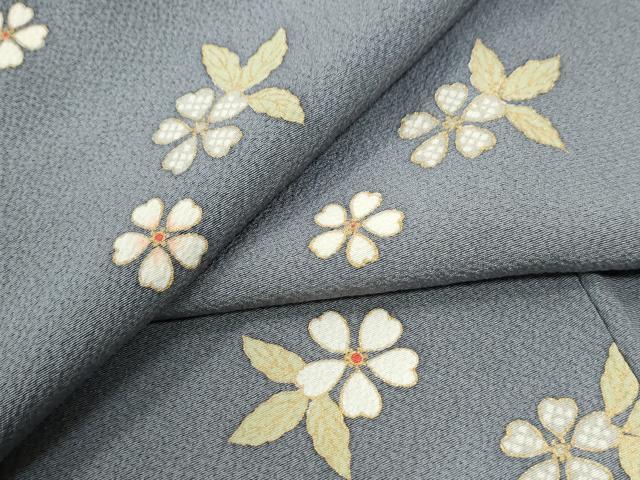 平和屋着物●上質な小紋　舞花文　金彩　正絹　逸品　CABI2405yc