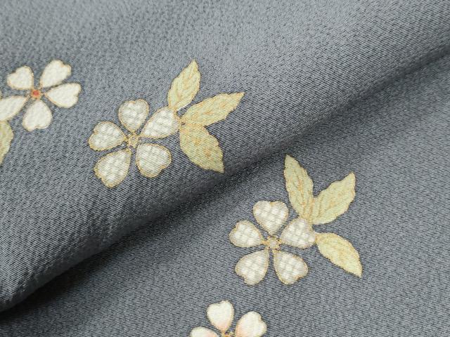平和屋着物●上質な小紋　舞花文　金彩　正絹　逸品　CABI2405yc