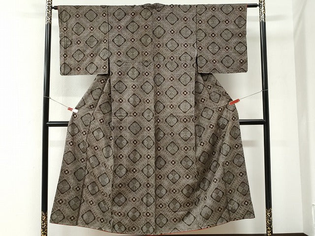 平和屋着物●本場大島紬　龍郷絣　正絹　逸品　未使用　CABI2411yc