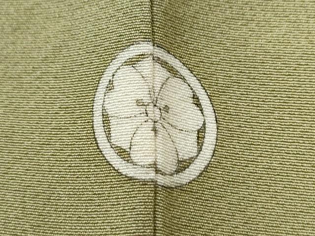 平和屋着物●染師　故・山代谷隆監修　色無地　柳茶色　正絹　逸品　未使用　CABI2421yc