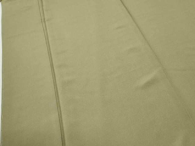 平和屋着物●染師　故・山代谷隆監修　色無地　柳茶色　正絹　逸品　未使用　CABI2421yc