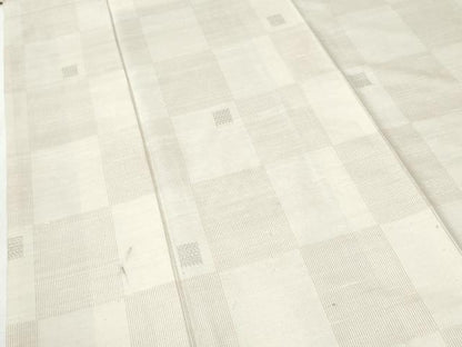 平和屋着物●上質な紬　背抜き仕立て　80亀甲　市松吉祥文　正絹　逸品　CABI2422yc
