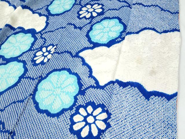 平和屋着物●豪華振袖　総絞り　雲重ね舞花文　正絹　逸品　CABI2430yc