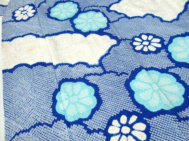 平和屋着物●豪華振袖　総絞り　雲重ね舞花文　正絹　逸品　CABI2430yc