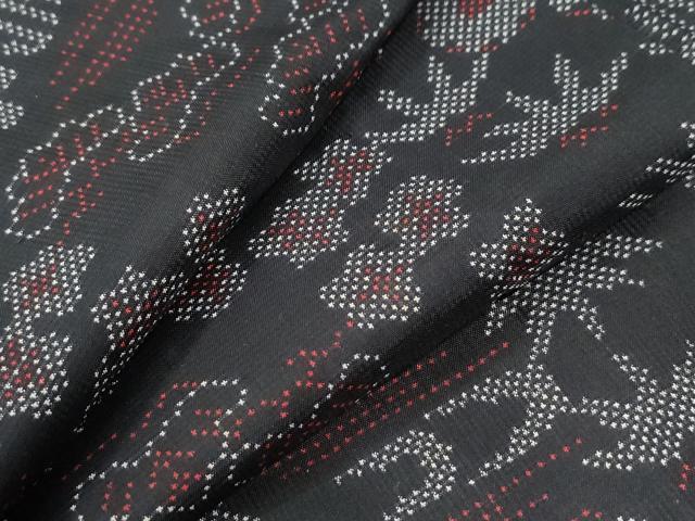 平和屋着物●本場大島紬　7マルキ　松竹梅花文　正絹　逸品　未使用　CABI2433yc