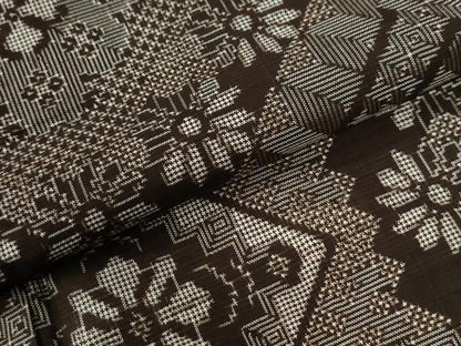 平和屋着物●本場大島紬　龍郷絣　正絹　逸品　CABI2434yc
