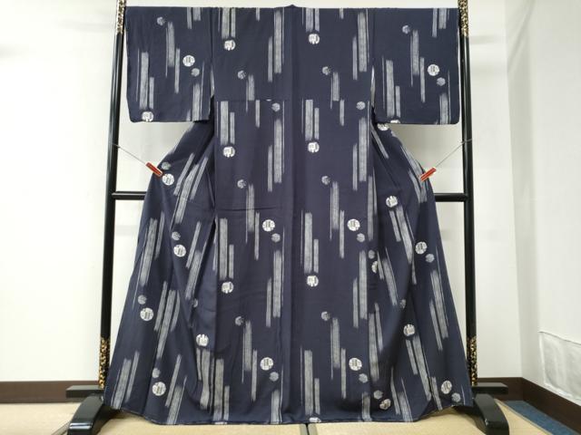 平和屋着物●上質な小紋　霞吉祥丸文　正絹　逸品　未使用　CABI2437yc