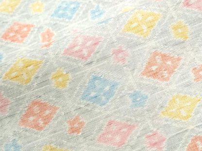 平和屋着物●上質な紬　菱花文　正絹　逸品　CABI2442yc
