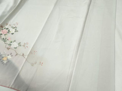 平和屋着物●訪問着　友禅　枝花文　暈し染め　正絹　逸品　CABI2444yc