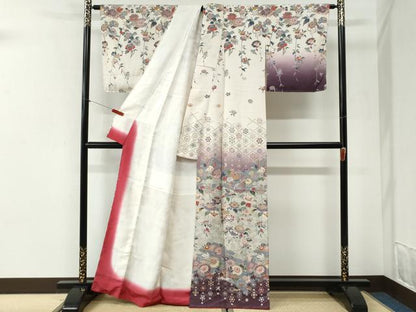 平和屋着物●訪問着　菊花文　暈し染め　正絹　逸品　未使用　CABI2446yc
