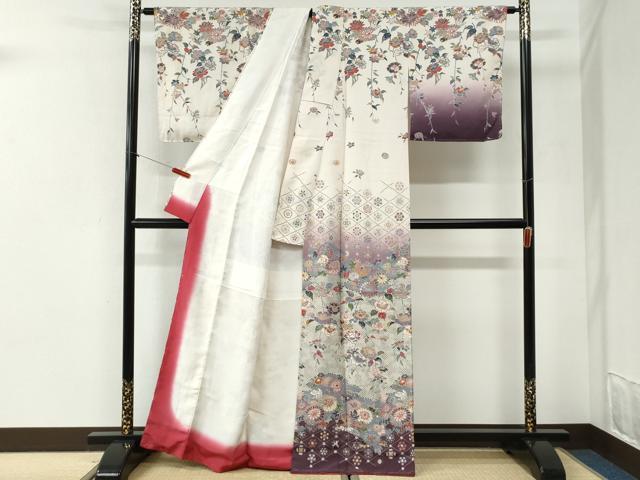 平和屋着物●訪問着　菊花文　暈し染め　正絹　逸品　未使用　CABI2446yc