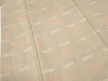 平和屋着物●本塩沢　色紙吉祥文　正絹　逸品　CABI2448yc