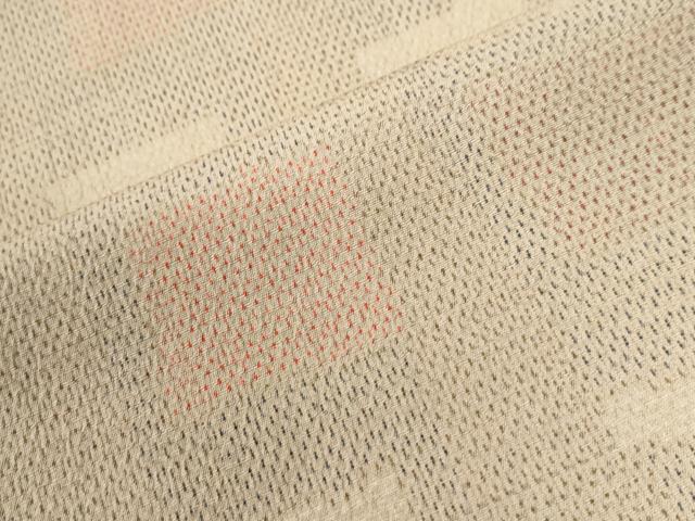 平和屋着物●本塩沢　色紙吉祥文　正絹　逸品　CABI2448yc