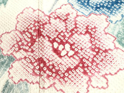 平和屋着物●豪華振袖　総絞り　牡丹枝梅文　暈し染め　正絹　逸品　CABI2449yc