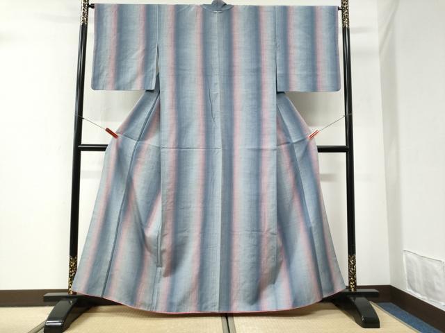 平和屋着物●上質な紬　霞文　正絹　逸品　CABI2450yc