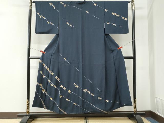 平和屋着物●訪問着　作家物　駒刺繍　竹屋町刺繍　人物文　金糸　正絹　逸品　CABI2454yc