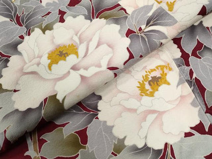 平和屋着物●訪問着　駒刺繍　牡丹花文　金彩　ますいわ屋扱い　正絹　逸品　CABI2458yc