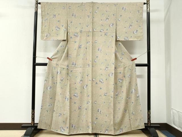 平和屋着物●上質な小紋　辻が花　正絹　逸品　未使用　CABI2461yc