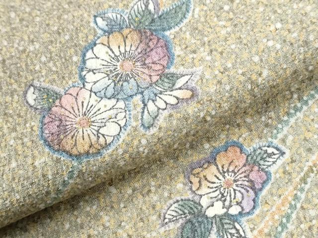 平和屋着物●上質な小紋　辻が花　正絹　逸品　未使用　CABI2461yc