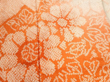 平和屋着物●豪華振袖　総絞り　草花文　暈し染め　正絹　逸品　CABI2468yc