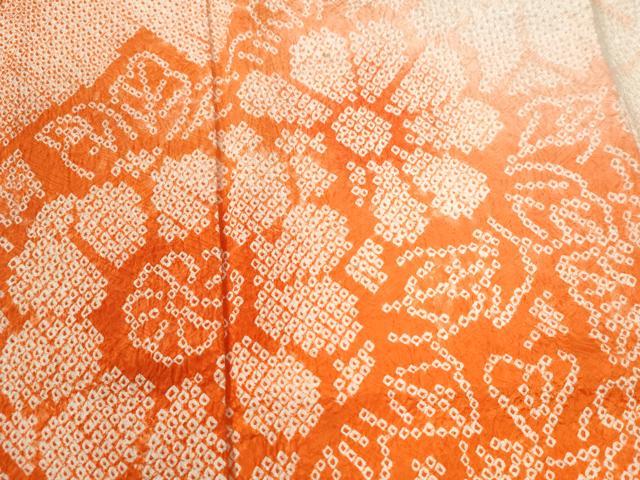 平和屋着物●豪華振袖　総絞り　草花文　暈し染め　正絹　逸品　CABI2468yc