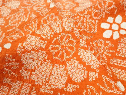 平和屋着物●豪華振袖　総絞り　草花文　暈し染め　正絹　逸品　CABI2468yc