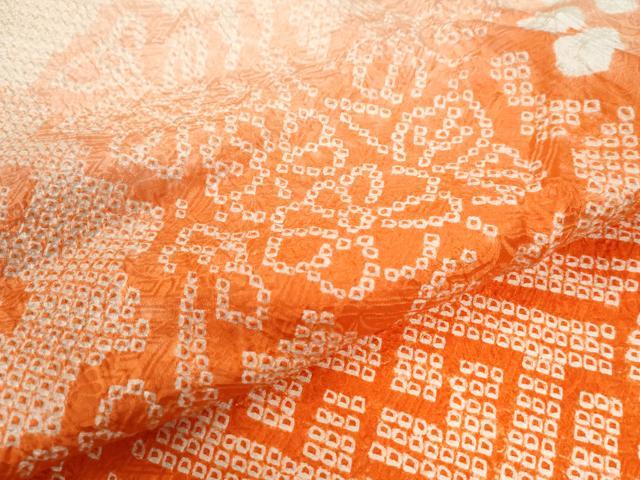 平和屋着物●豪華振袖　総絞り　草花文　暈し染め　正絹　逸品　CABI2468yc