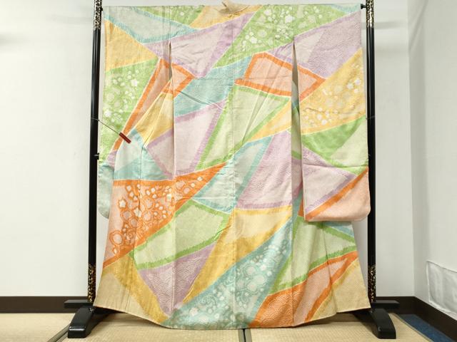 平和屋着物●豪華振袖　総絞り　吉祥花唐草文　正絹　逸品　CABI2469yc