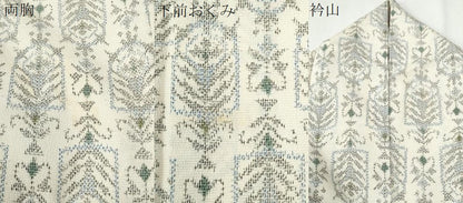 平和屋着物●本塩沢　吉祥花文　正絹　逸品　CABI2472yc