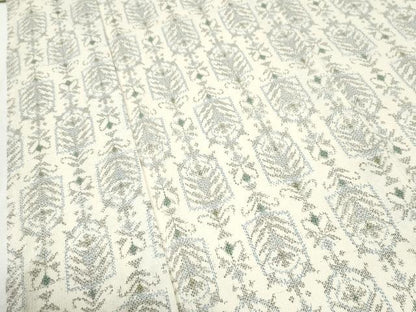 平和屋着物●本塩沢　吉祥花文　正絹　逸品　CABI2472yc