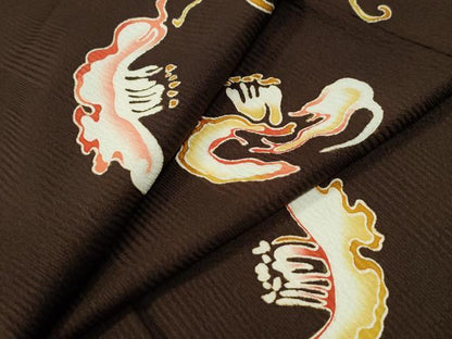 平和屋着物●上質な小紋　草花文　正絹　逸品　CABI2474yc