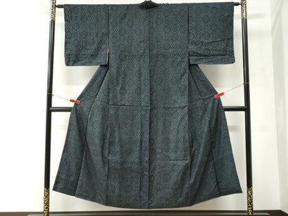 平和屋着物●本場大島紬　龍郷絣　正絹　逸品　CABI2475yc