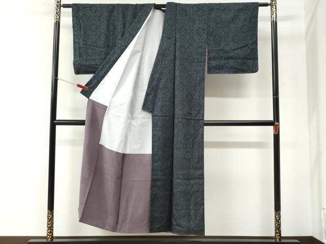 平和屋着物●本場大島紬　龍郷絣　正絹　逸品　CABI2475yc