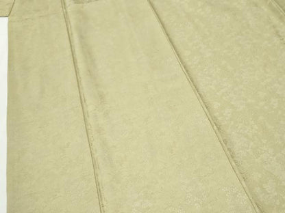 平和屋着物●中井淳夫　小紋　草花文　抹茶色　正絹　逸品　CABI2476yc